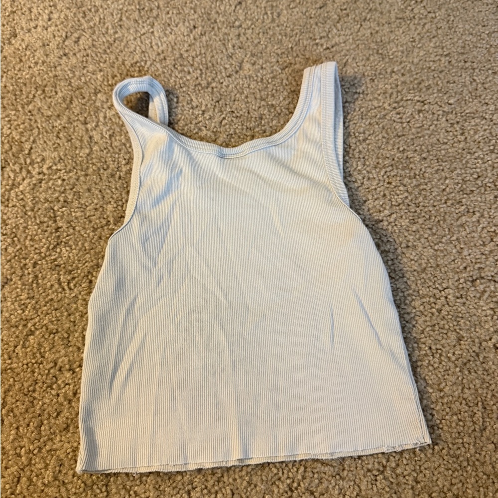 Sunday Best Cream Ribbed Cropped Tank - Picture 4 of 8